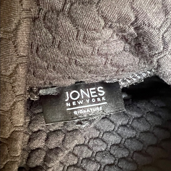 Jones New York Black Textured Cowl Neck Sweater - Picture 5 of 6